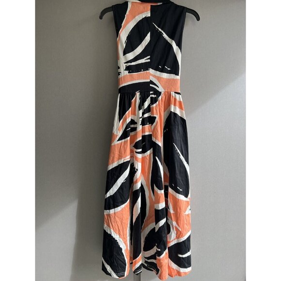 NWT DKNY Women's Wrap Dress Size 2 Sleeveless Coastal Floral Abstract Print - Picture 3 of 7